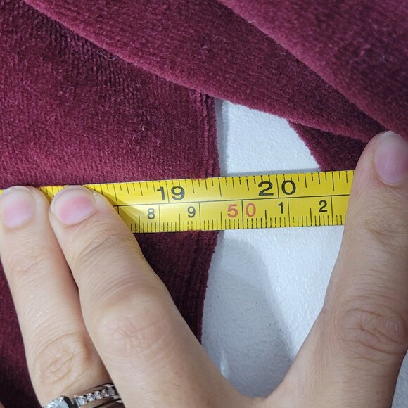 Countess Vintage Burgundy House Robe Pockets Zipper Sleepwear Grandma Size Small - Picture 9 of 10